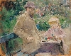 Berthe Morisot (1841-1895) : Berthe Morisot, Eugène Manet et sa fille dans le jardin de Bougival (c)musee Marmottan Monet_Bridgeman Giraudon_Presse